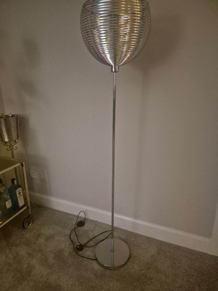 Silver floor lamp