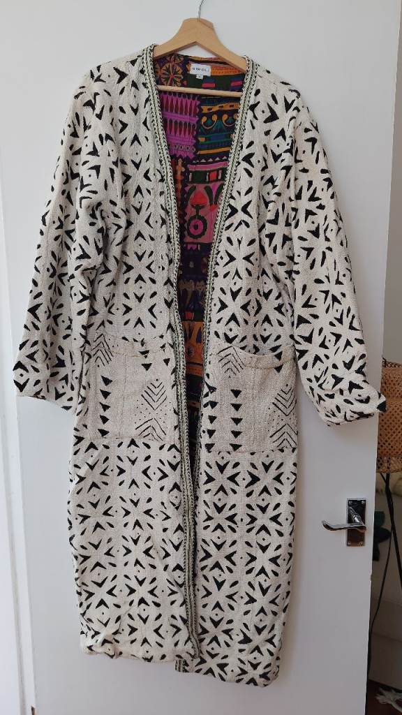 African Mudcloth Long Coat / Mr Portobello – Good Condition