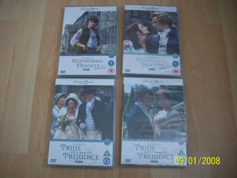 BBC DRAMA DVDs NEW SEALED-WUTHERING HEIGHTS & PRIDE AND PREJUDICE- REG2 