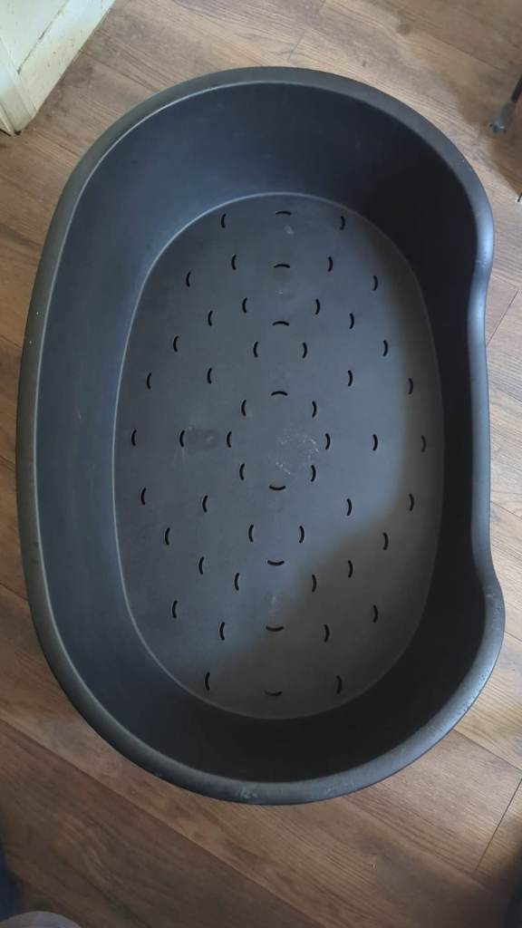Large plastic dog bed 