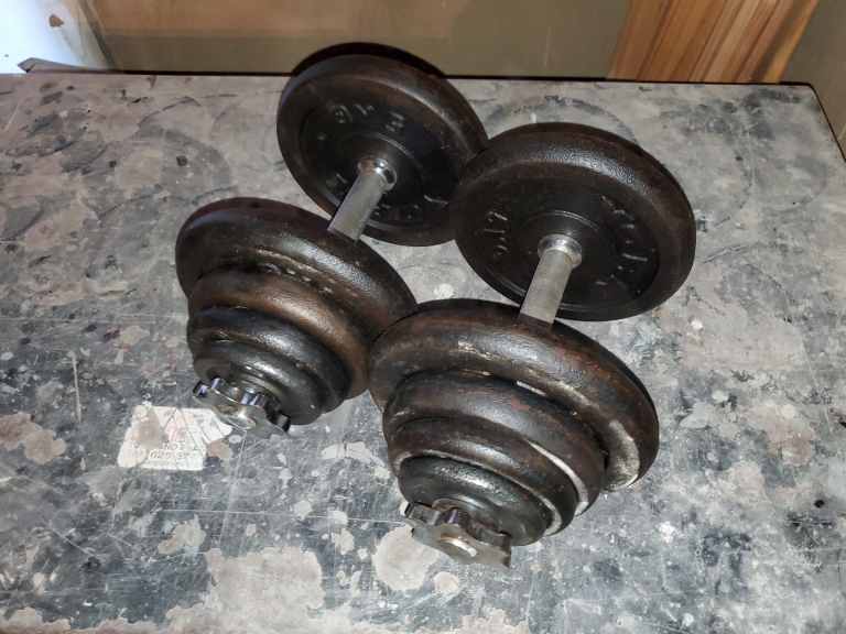 40kg (2*20kg) adjustable cast iron dumbbells / dumbells / weights