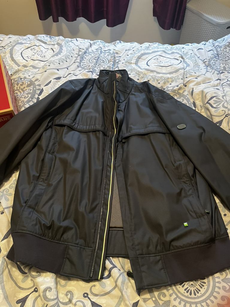 Hugo Boss orange jacket. 