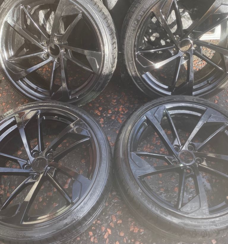 AUDI A3 A4 A5 19 Inch S Line Alloys 5x112 19” S5 RS5 STYLE BLACK EDITION 19 INCH