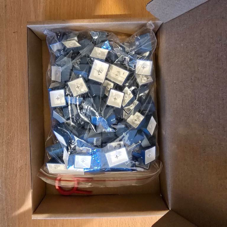 Blue PBT keycaps cherry profile 