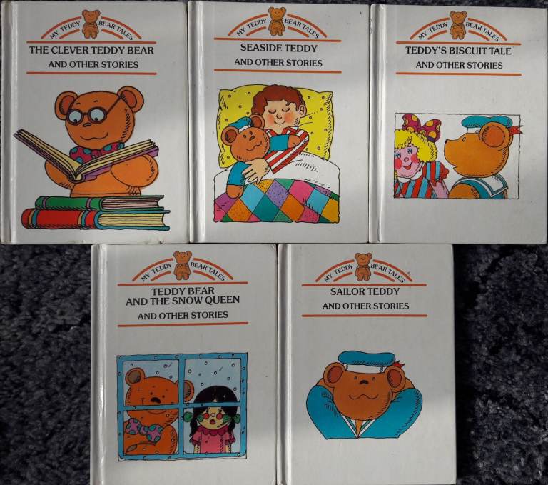 Five x Vintage My Teddy Bear Tales Books/book – post or collect