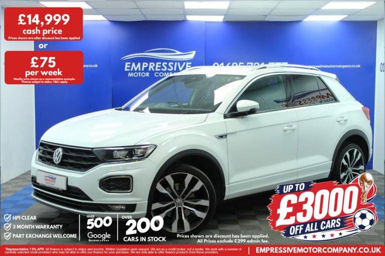 2019 69 VOLKSWAGEN T-ROC 1.6 TDI R-LINE SUV 5DR DIESEL MANUAL EURO 6 (S/S) (115