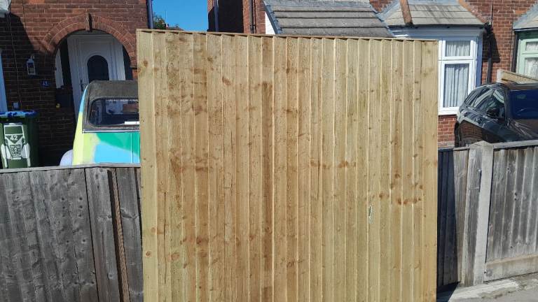 New Wooden Garden Fence Panel