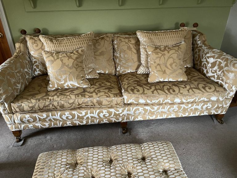 Duresta sofa, arm Chair And footstool