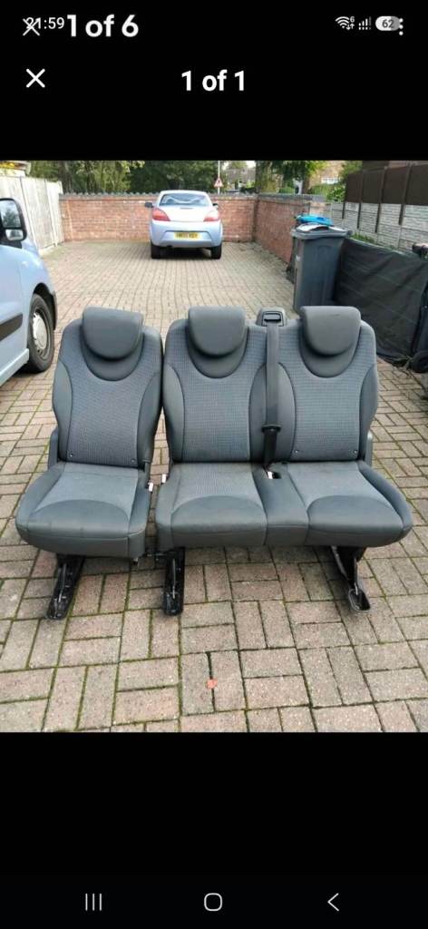 Peugeot Expert Tepee Fiat Scudo Citroen Dispatch Rear seats Double Bench and a Single