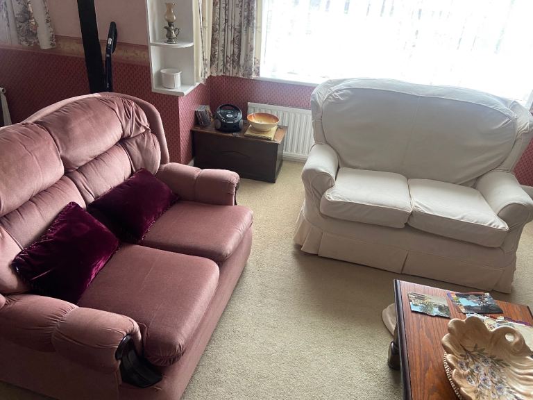 2 seater sofas x 2 small rental covers - washable 