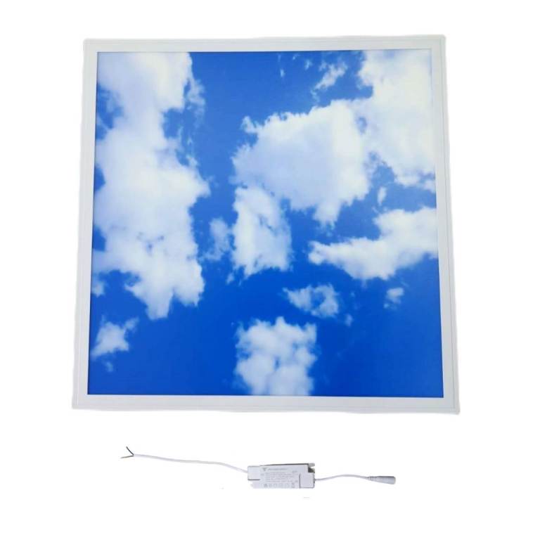Brand New 48W Bright Sky Cloud Pattern LED Flat Slim Panel Light Ceiling Lamp 600x600 mm + Driver