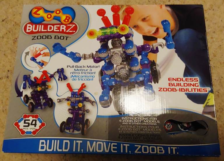 Rrp £30 Zoob Builderz "Zoob bot" robot building set with motor and lights STEM toy kit