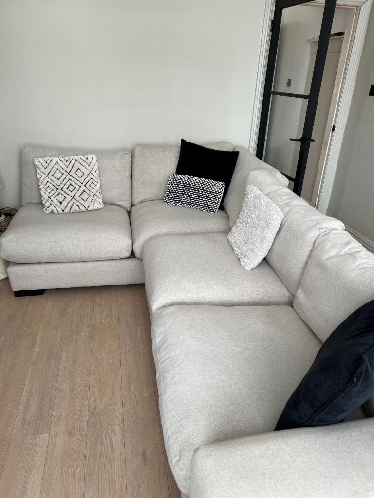 Next Houghton Deep Relaxed Sit Large Corner Sofa – Oyster