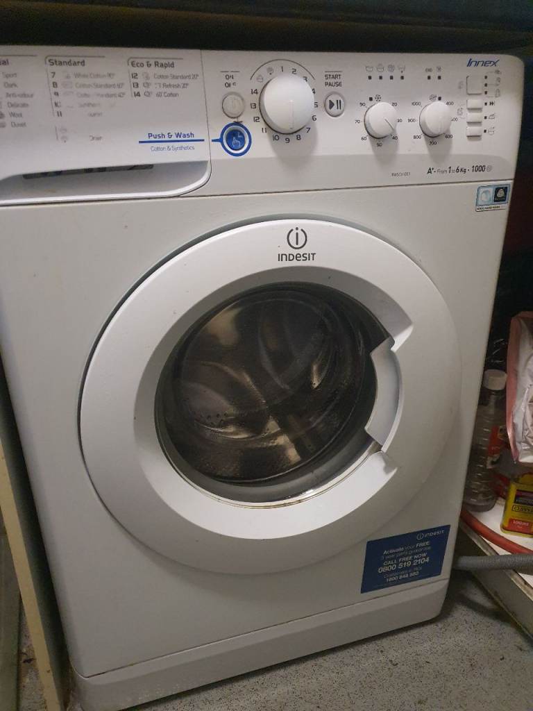 Indesit washing machine good quiet compact 6kg 