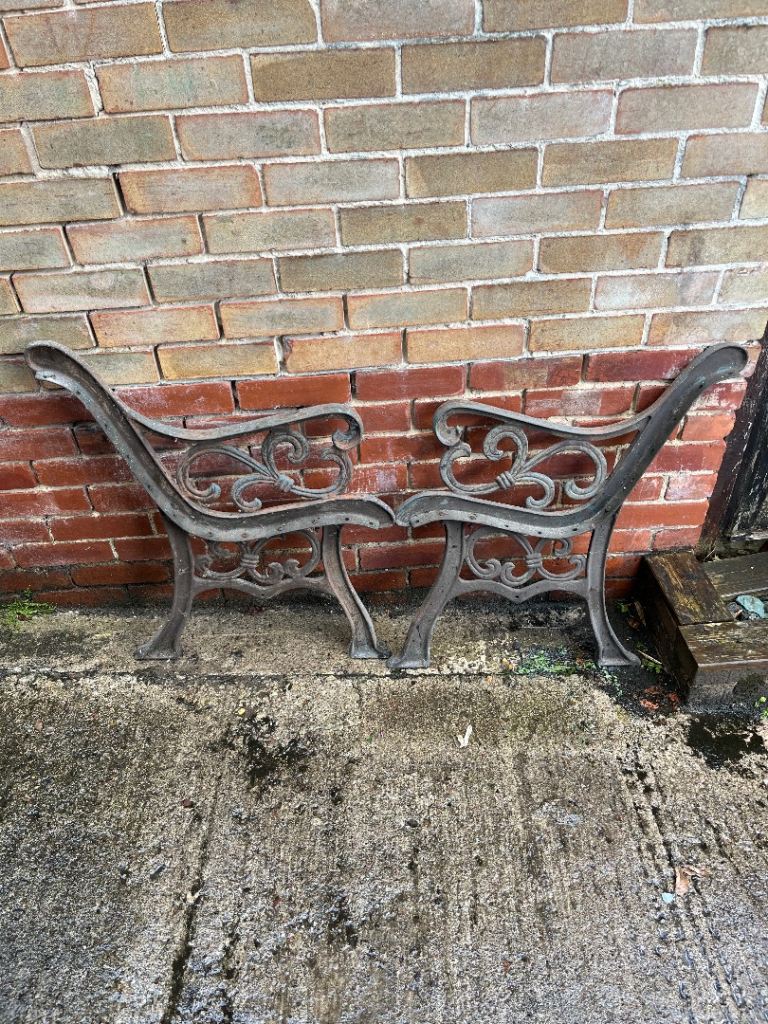 Decorative cast iron bench ends