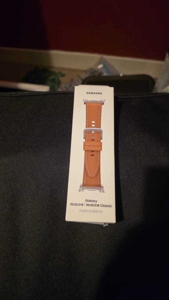 Samsung Galaxy Watch 8 classic Hybrid Leather Band – Brown, New