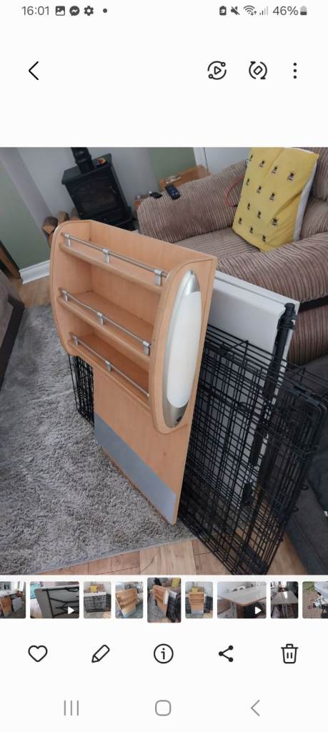 Wooden Wall-Mounted Spice Rack – Good Condition