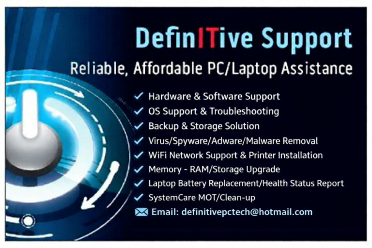 Laptop and Desktop PC Repairs/Support 