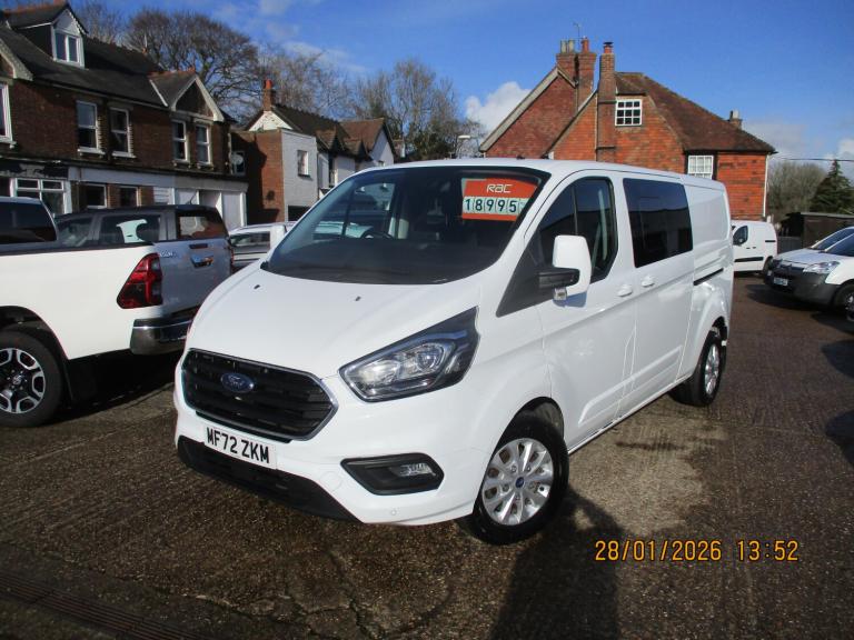 2022 Ford Transit Custom 2.0 EcoBlue 130ps Low Roof D/Cab Limited Crew Van Crew Van Diesel Manual