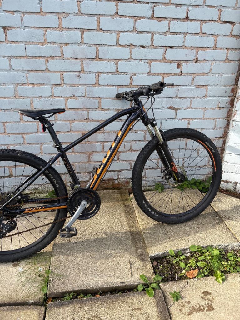 Scott Mountain Bike – Black and Orange, Fair Condition