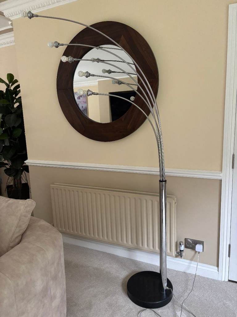 FREE 5 arm floor lamp multi arm arch giraffe style chrome electric Danalight.