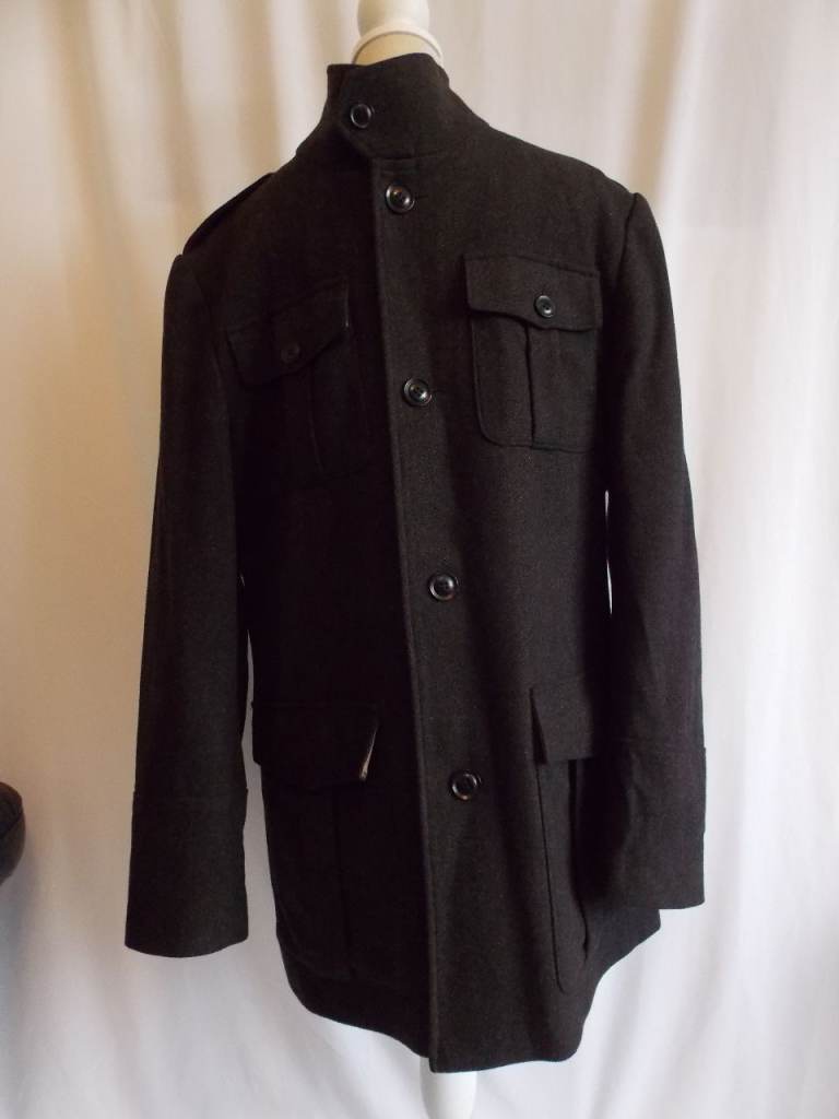 Marks and Spencers M&S Autograph MENS WOOL Mix Brown/Black Jacket Large 41"-43"