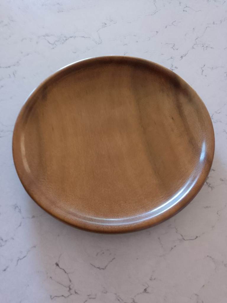  Acacia Hardwood Shallow Fruit Bowl Plate