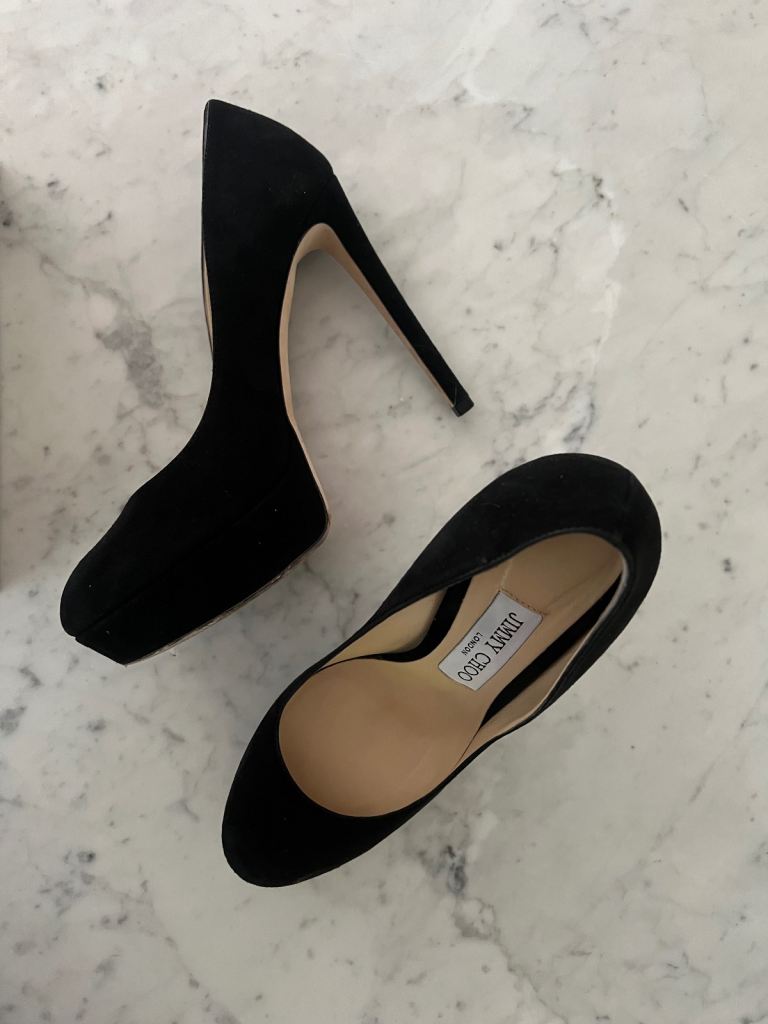 Jimmy Choo suede stiletto heels size 37 (4 UK) 