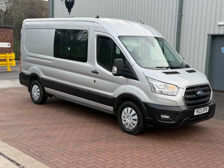 2022-22 Ford Transit Trend LWB L3H2 D/CAB 6 Seater Crew Van. FSH, ONE OWNER