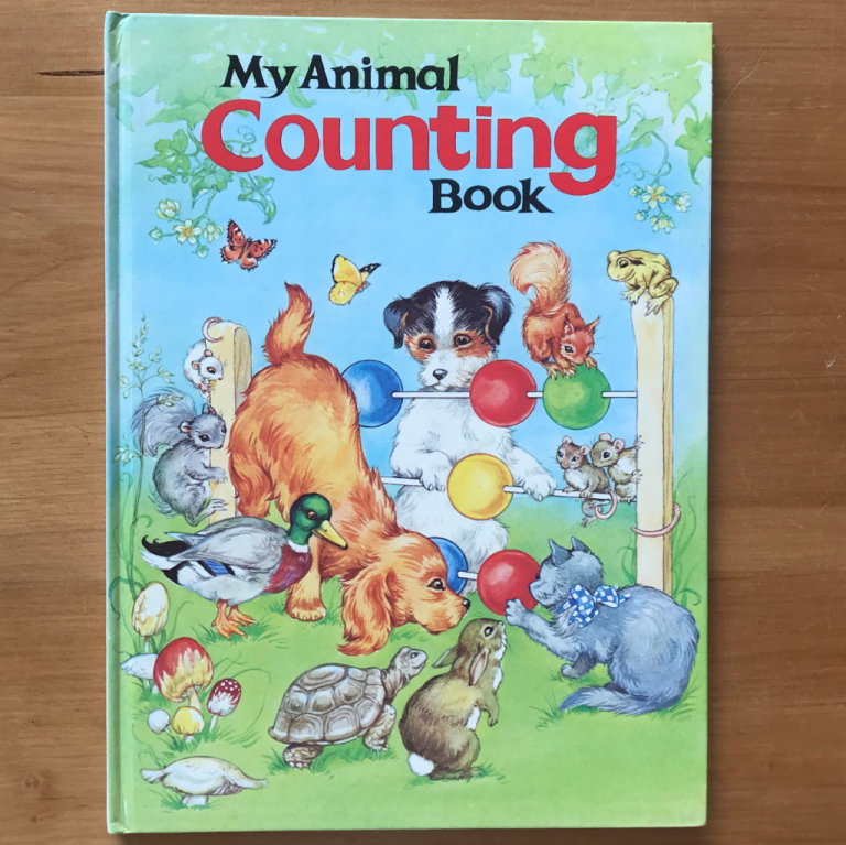 Vintage 1988 'My Animal Counting Book'. Hardback. Illustrated by Rene Cloke. Can post.