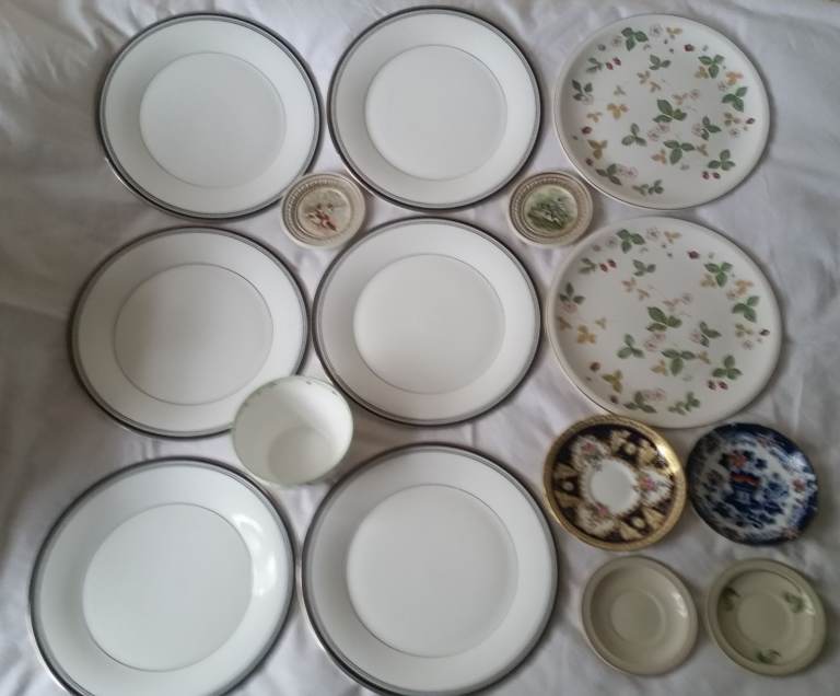 Job Lot collection pottery china wedgwood, sarabande, royal worcester, paragon. bowls plates tea pot
