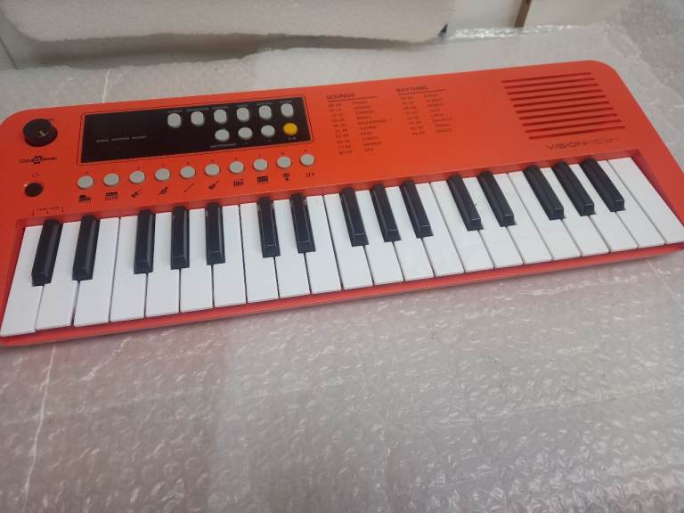 Gear4Music VISIONKEY-1 Electronic Keyboard – Orange, As Good As New