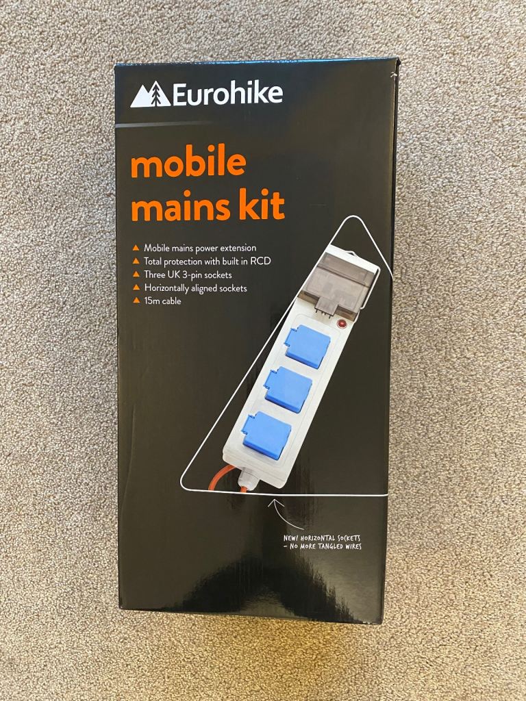 Eurohike Camping Mobile Mains Kit 15m