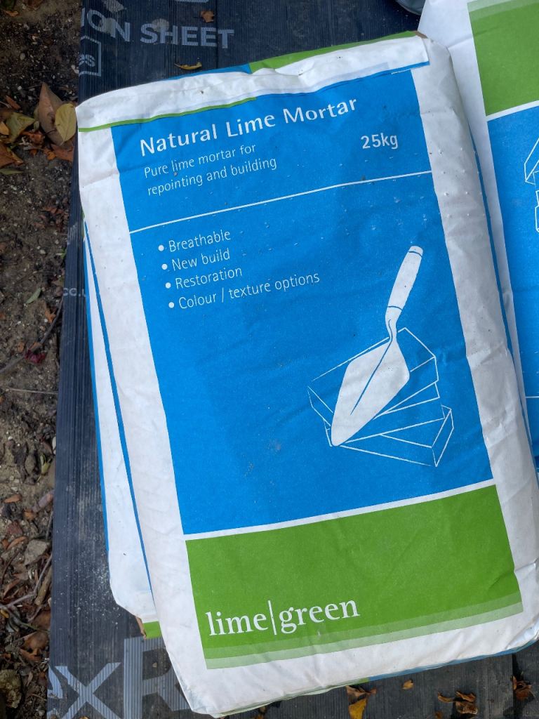 4 x Lime Green Natural Lime Mortar – Birch – NHL 3.5 – 25kg