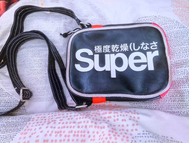 Superdry navy/red/white crossover bag
