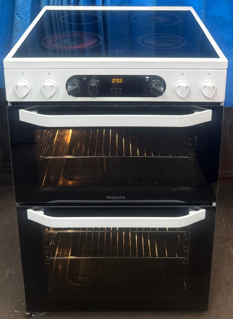 Hotpoint HDM67V9CMW 60cm Double Oven Electric Ceramic Cooker - White 