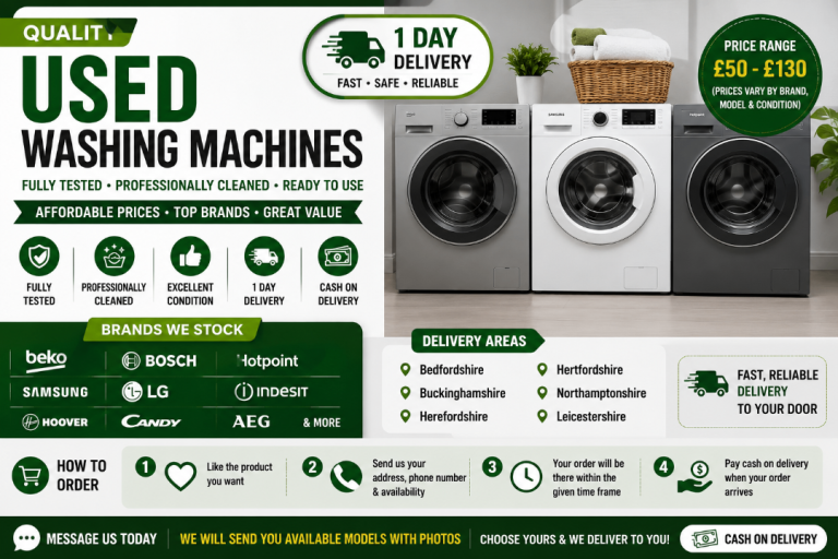 Second Hand Washing Machines | Fully Tested | Fast Delivery | Cash on Delivery