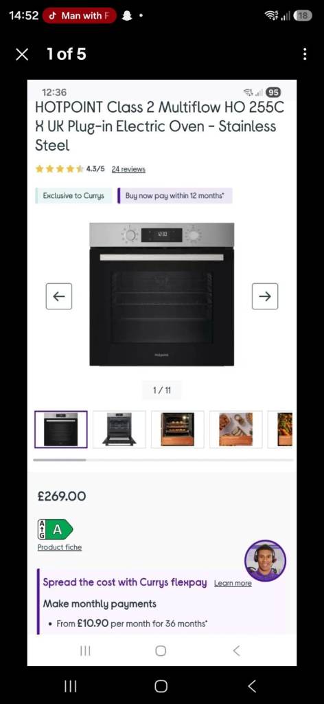 🔥 BRAND NEW HOTPOINT BUILT-IN ELECTRIC OVEN – £220 🔥