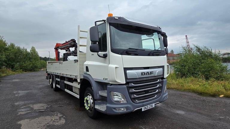2021 DAF Trucks CF320 FAN 6x2 Merchant FASSI F135 Kinshofer Brick Grab 