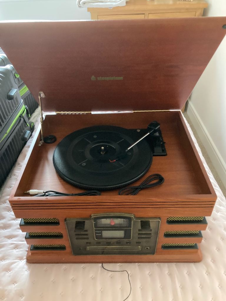 Radio/record player/CD player & cassette music system