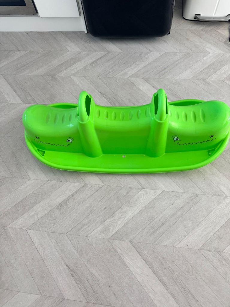 Kids Green See-Saw Rocker – Good Condition
