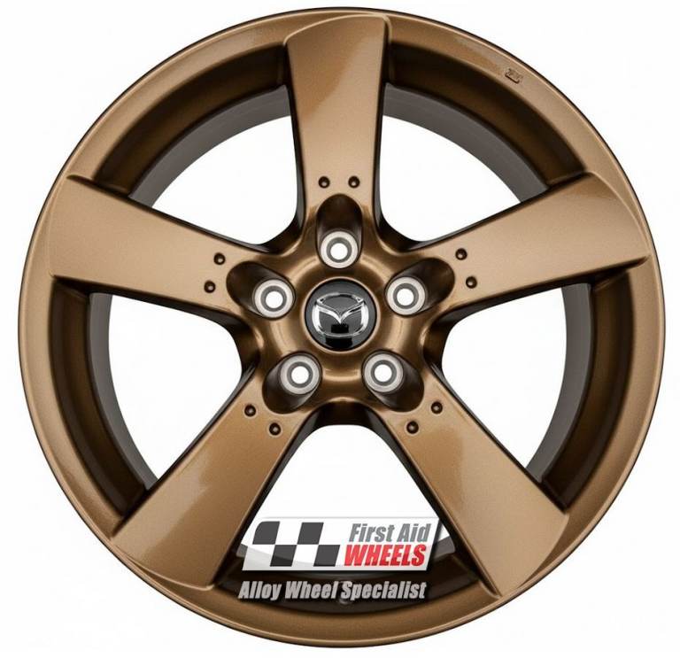 R142BR SWAP for Ours MAZDA RX8 4X 18'' GENUINE 5 SPOKE IMOLA BRONZE ALLOY WHEELS