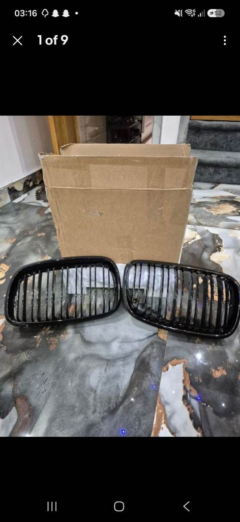 For BMW F10 F11 Premium Radiator Grille Sport Grill Grid Black Gloss(BRAND NEW).
