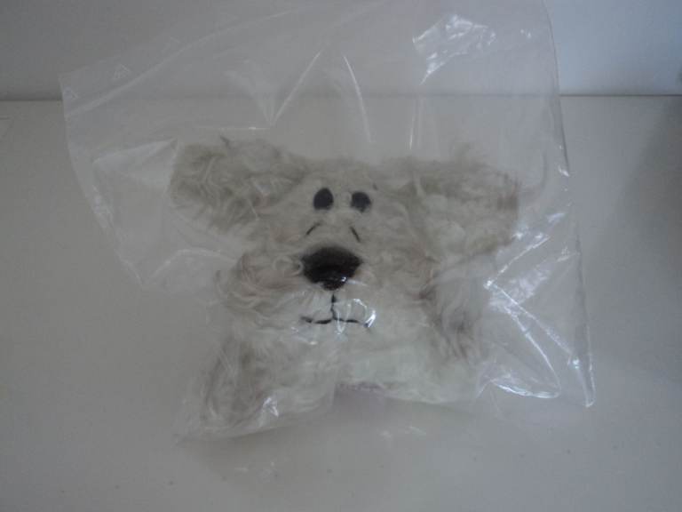 Brand new small 'RUSS' white puppy dog.