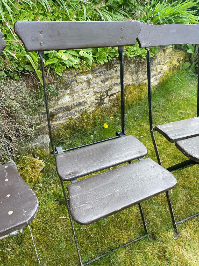 4 original French Bistro Chairs Folding  