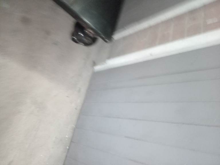 Black Wooden Table with Chunky Legs – Fair Condition