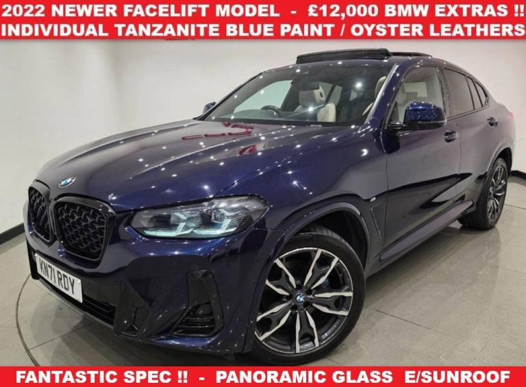 2022 71 BMW X4 2.0 20D MHT M SPORT SUV 5DR DIESEL HYBRID AUTO XDRIVE EURO 6 S/S