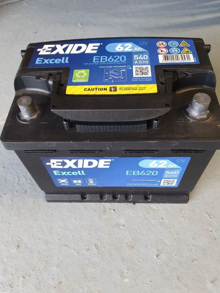 Car Battery Excide Excell EB620 62AH