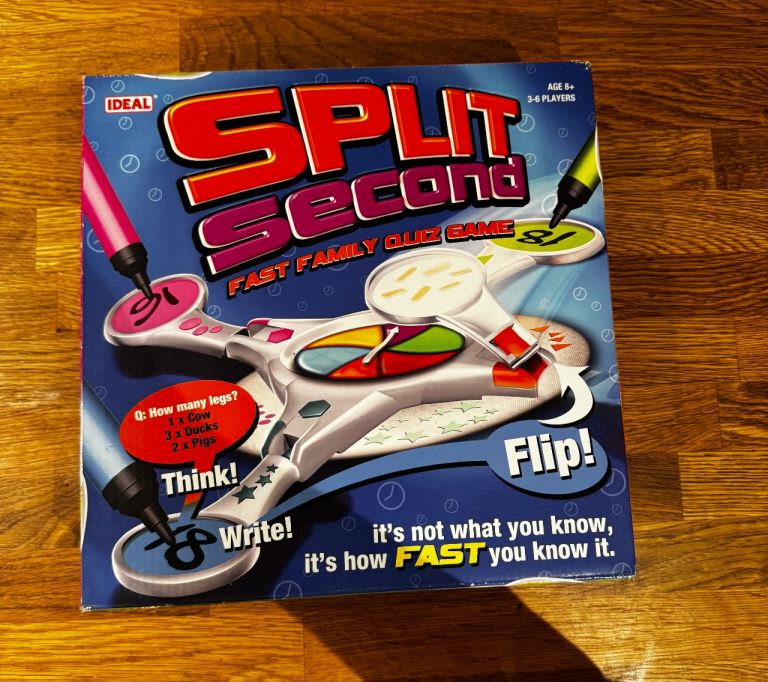 Ideal Split Second Fast Family Quiz Game – Complete, Good Condition