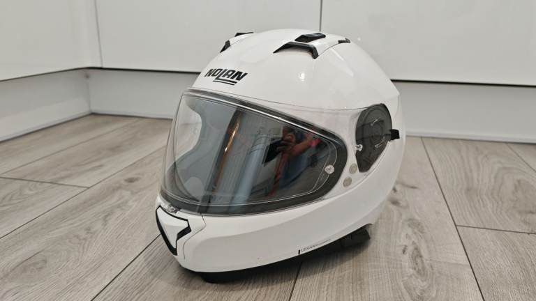Motorbike helmet Nolan N87  - Classic Metal White. XL